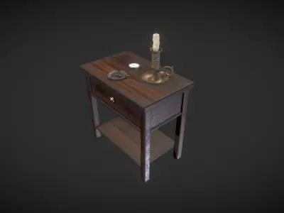 Old Dresser Game Ready Low-poly 3D model
