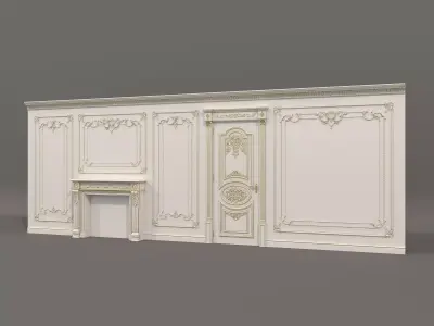 Wall Molding in Classic French style 39 3D model