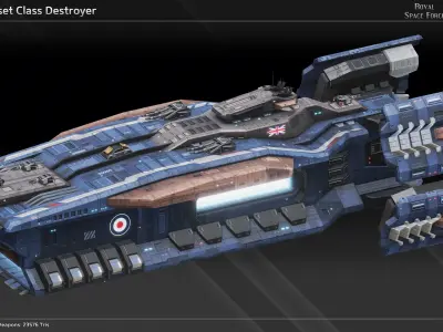 RSF Spaceship Fleet Collection I 3D Model Pack