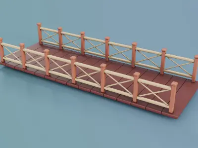 Cartoon Bridge 5 3D model
