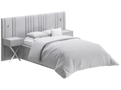 Madison Upholstered Ottoman Bed 3D model