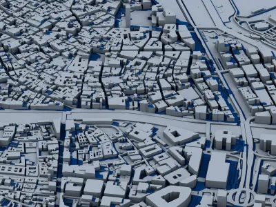 Malaga City 3D Model - Spanish Urban Landscape  3D print model