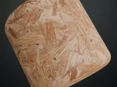 Industrial OSB Wood Strand Board PBR Texture