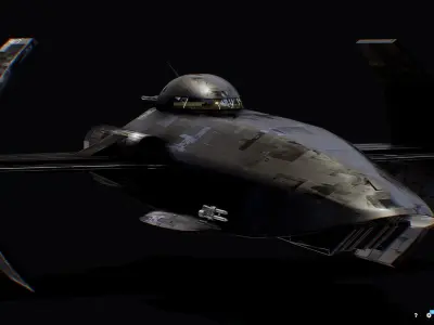 Darth Vader First Starfighter Low-poly 3D model