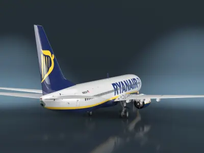  Ryanair Boeing 737-900 with Cabin and Doors Rigged 
