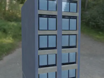 Low Poly Colombian Street House Low-poly 3D model