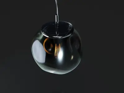 Avia M modern glass pendant light 3D model