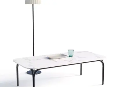 Capa Table and Lamp 3D model 3D model