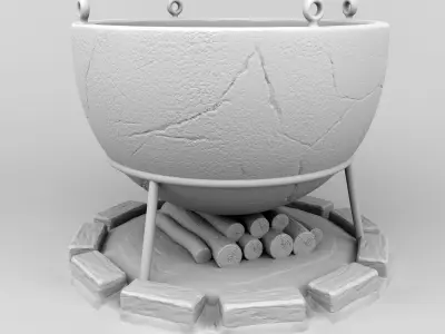 Medieval boiler 3D print model
