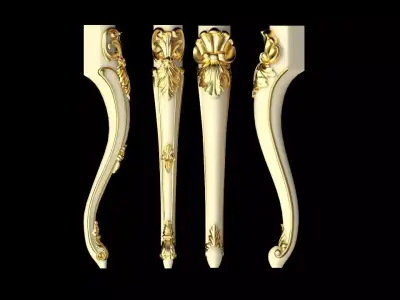 leg High quality 3d models for processing on a cnc machine 3D model 11