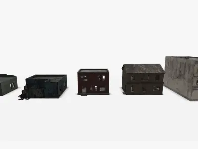 Houses Pack Low-poly 3D model