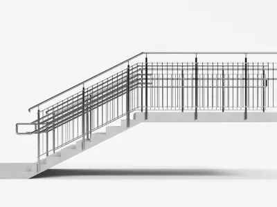Outdoor stair 3D model