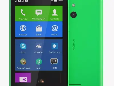 Nokia XL Bright green 3D model