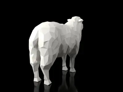 Sheep Low Poligonal Low-poly 3D model