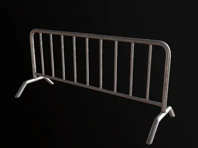 Street Barricade -PBR Game Ready Low-poly 3D model