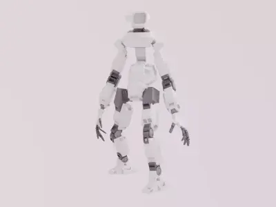 Robot - Operator 008 Low-poly 3D model