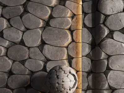 H89 Slate Stone - PBR - 4K - Seamless Low-poly 3D model