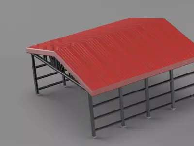 Industrial canopy roof 3D model