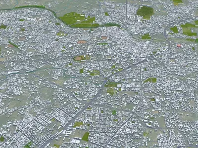 Nashik Maharashtra India 30km Low-poly 3D model