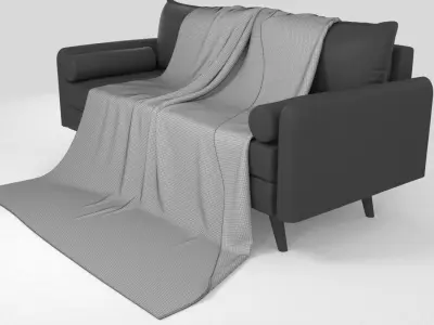 Fabric Blanket 3D Model PBR for Architectural Visualization 3D model