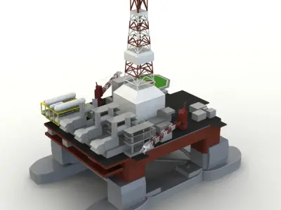 Offshore Oil Platform 3D model