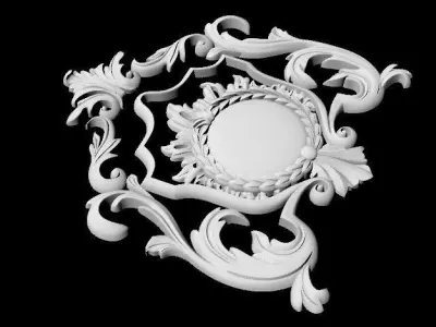 Central decor ornament for furniture 3D model
