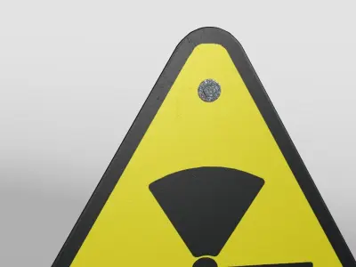 Triangular Hazard Sign Low-poly 3D model