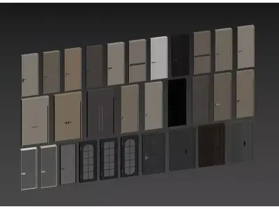 Modern Interior Doors 3D model