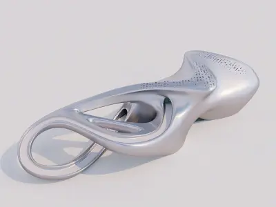 Futuristic building collection 4x 6 3D Model Pack