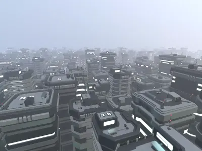 Lowpoly Modular Scifi Building Pack