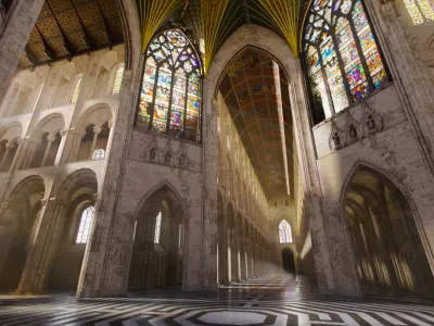 Medieval Church Stained Glass - ONLY 3D model