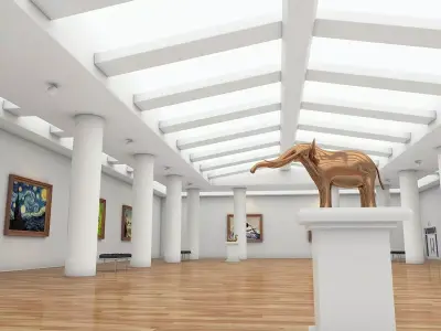 Art Gallery Interior 3D model