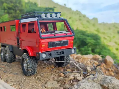 Crawler G90 Sleeper Cab - CR18P 6x6 RC body 3D print model