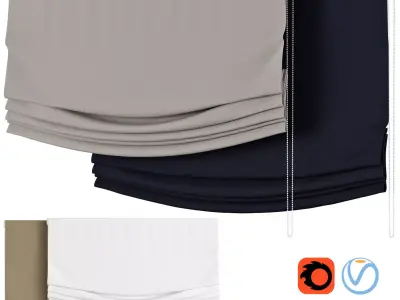 Roman Curtains 139 Relax Roman Shades Vitra 3D model
