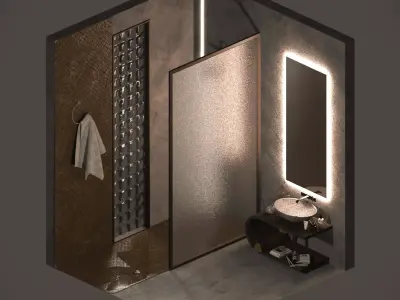interior bathroom 3D model