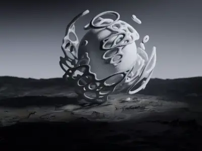 Stylized Alien Landscape Animation 3D model
