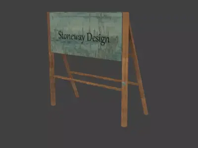 Small BillBoard - Low Poly Low-poly 3D model