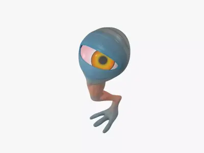 Creature Cyclop Rigged  Low-poly 3D model