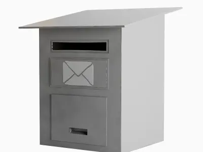 Postbox 05 Low-poly 3D model
