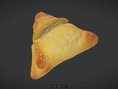 Puff Pastry Low-poly 3D model