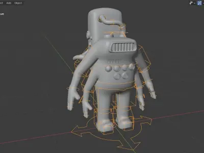 Monster inc - CDA agent 3 rigged 3D model