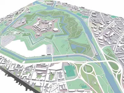 The Citadel of Lille France 3D model