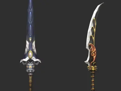 Fantasy Sword Weapon Collection Low-poly 3D model