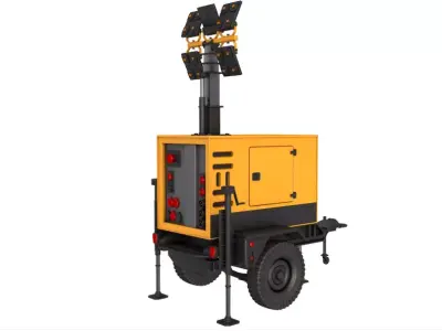 Mobile Construction Light Generator 3D model