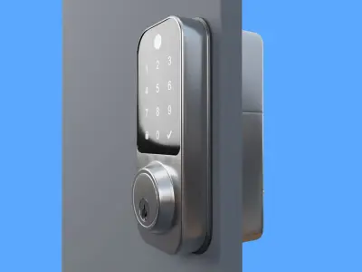 Digital Door Lock Low-poly 3D model