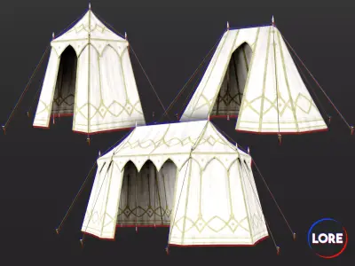Medieval Collection Noble Tents 3D Model Pack