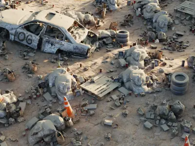 G Trash Low-poly 3D model