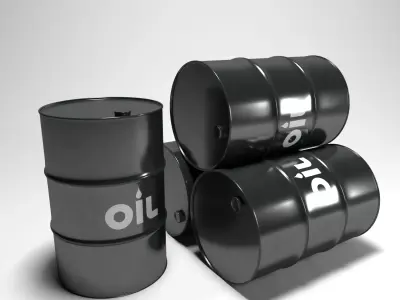Clean Black Barrel Low-poly 3D model