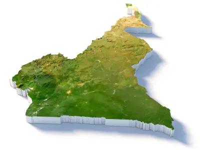 Cameroon Country Terrain 3D model