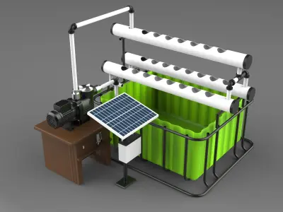 Hydroponics 3D model